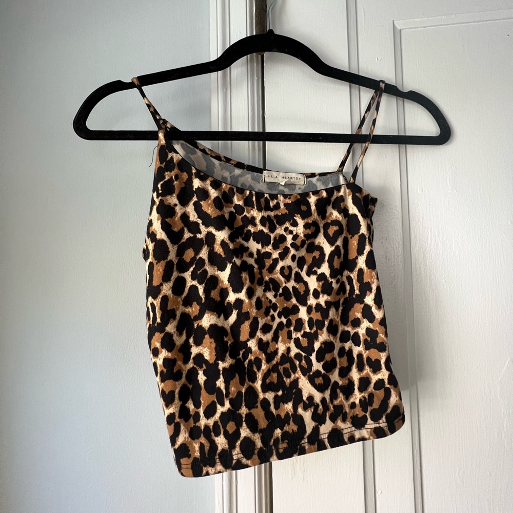 LA Hearts Asymmetrical Cheetah Tank - XS